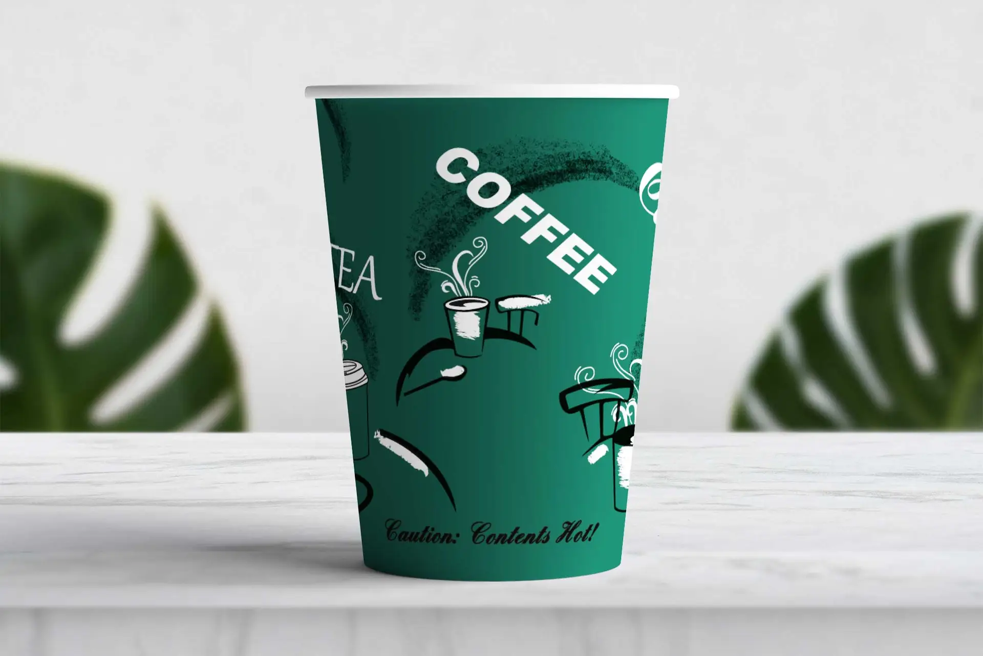 Damla Cup Karton Bardak 12 Oz Yesil 1000 Adet